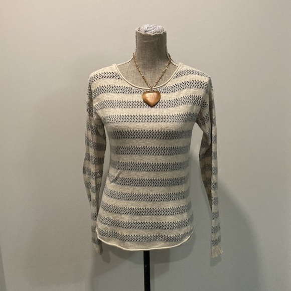 Bethany Mota Striped Scoop-Back Knit Sweater​​​​​​​ - Picture 12 of 16